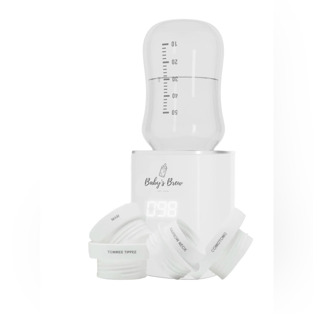 White Electric Bottle Warmer with Adapter Set